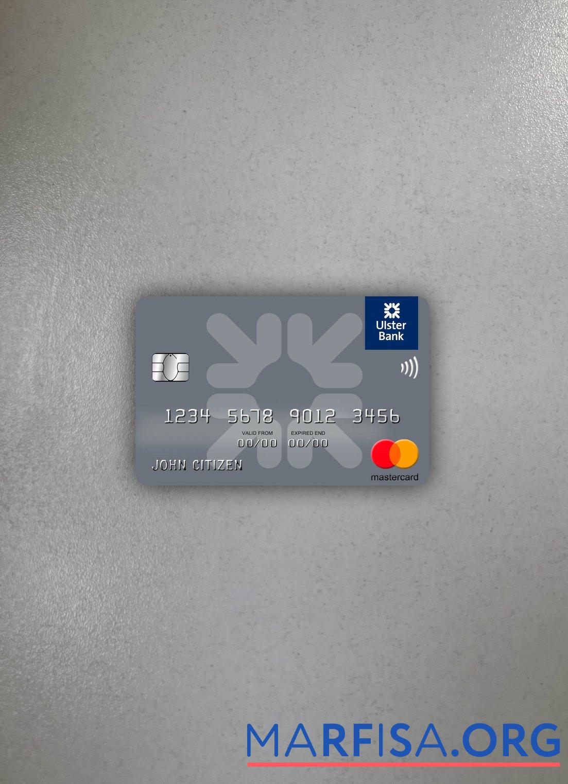 Blank Ireland Ulster Bank Ireland mastercard photolook front example